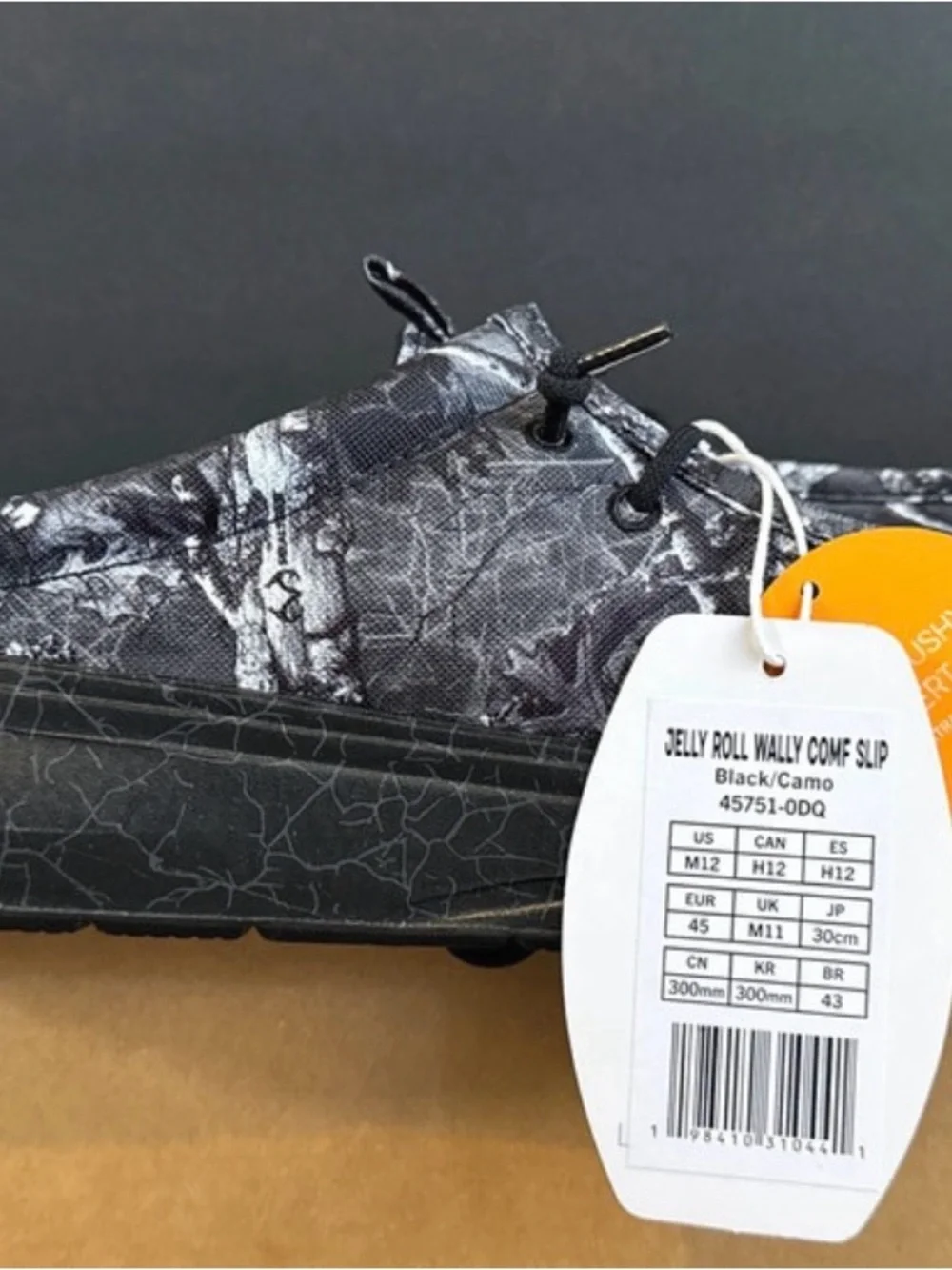 NWT JELLY ROLL Hey Dude Men's Wally Slip-On Loafers in Black Camo
